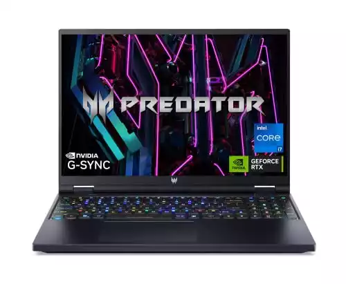 Acer Predator Helios 16 Gaming Laptop | 13th Gen Intel Core i7-13700HX | NVIDIA GeForce RTX 4060 | 16" 2560 x 1600 165Hz G-SYNC Display | 16GB DDR5 | 1TB Gen 4 SSD | Killer Wi-Fi 6E | PH16-71-74U...